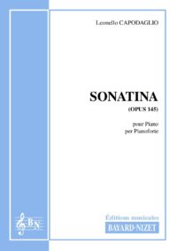 Sonatina (opus 145) - Compositeur CAPODAGLIO Leonello - Pour Piano seul - Editions musicales Bayard-Nizet
