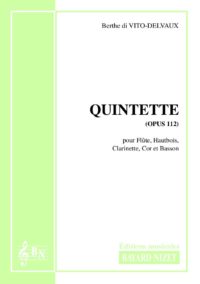 Quintette à vent (opus 112) - Compositeur di VITO-DELVAUX Berthe - Pour Quintette avec vents - Editions musicales Bayard-Nizet