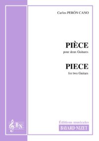 Piece for two guitars - Compositeur PERON CANO Carlos - Pour Duo avec cordes - Editions musicales Bayard-Nizet