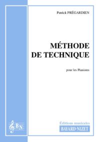 Méthode de technique Piano - Compositeur PREGARDIEN Patrick - Pour Enseignement Piano - Editions musicales Bayard-Nizet