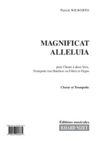Magnificat Alleluia (chœur et trompette) - Compositeur WILWERTH Patrick - Pour Chœur et autres - Editions musicales Bayard-Nizet
