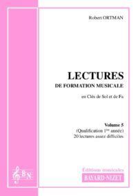 Lectures de formation musicale (volume 5) (Accompagnement) - Compositeur ORTMAN Robert - Pour Solfège - Editions musicales Bayard-Nizet