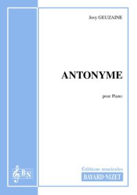 Antonyme - Compositeur GEUZAINE Josy - Pour Piano seul - Editions musicales Bayard-Nizet