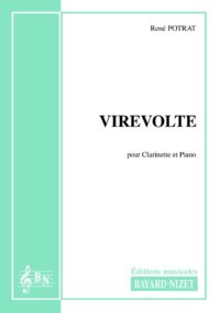 Virevolte - Compositeur POTRAT René - Pour Clarinette et Piano - Editions musicales Bayard-Nizet