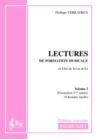 Lectures de formation musicale (volume 2) (Accompagnement) - Compositeur VERKAEREN Philippe - Pour Solfège - Editions musicales Bayard-Nizet