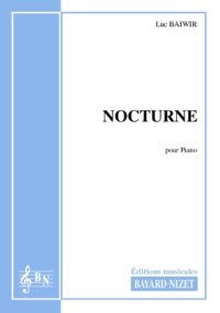 Nocturne - Compositeur BAIWIR Luc - Pour Piano seul - Editions musicales Bayard-Nizet