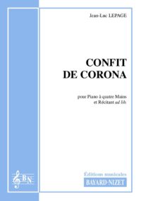 Confit de Corona - Compositeur LEPAGE Jean-Luc - Pour Piano à quatre mains - Editions musicales Bayard-Nizet