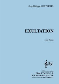Exultation - Compositeur LUYPAERTS Guy-Philippe - Pour Piano seul - Editions musicales Bayard-Nizet