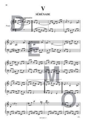 Dix pièces à 2 voix - Compositeur BARRAS Paul - Pour Piano seul - Editions musicales Bayard-Nizet