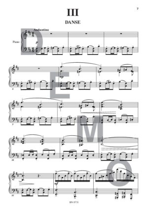 Suite pour une noce (opus 31b) - Compositeur VERKAEREN Philippe - Pour Piano seul - Editions musicales Bayard-Nizet