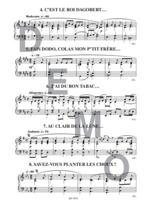 Douze chansons enfantines - Compositeur LECLERC Michel - Pour Piano seul - Editions musicales Bayard-Nizet
