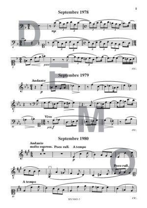 9 leçons de solfège d'examens (Chant 3 clés) - Compositeur POUSSEUR Henri - Pour Solfège - Editions musicales Bayard-Nizet