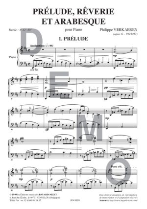 Prélude, rêverie et arabesque (opus 6) – Image 2