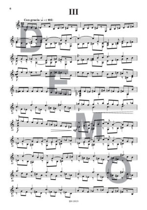 Sonatina n°5 - Compositeur PERON CANO Carlos - Pour Guitare seule - Editions musicales Bayard-Nizet