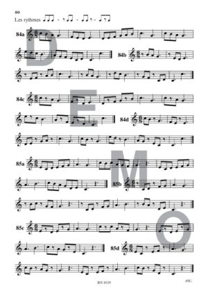 Lectures rythmiques (volume 3) - Compositeur VAN DEN BOSSCHE Michel - Pour Solfège - Editions musicales Bayard-Nizet
