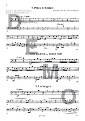 Lectures de formation musicale (volume 3) (Chant clé de fa) - Compositeur ORTMAN Robert - Pour Solfège - Editions musicales Bayard-Nizet