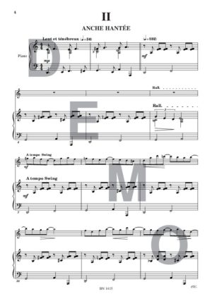 Anche en son et anche hantée - Compositeur DEBECQ Christian - Pour Flûte et Piano - Editions musicales Bayard-Nizet