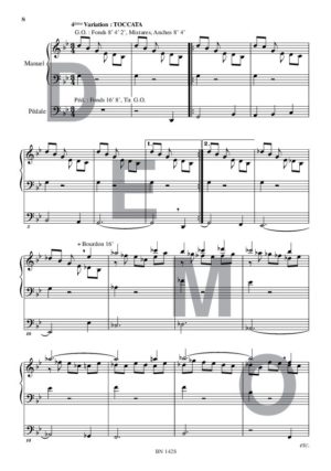 Triptyque breton - Compositeur GEOFFROY Olivier - Pour Orgue seul - Editions musicales Bayard-Nizet