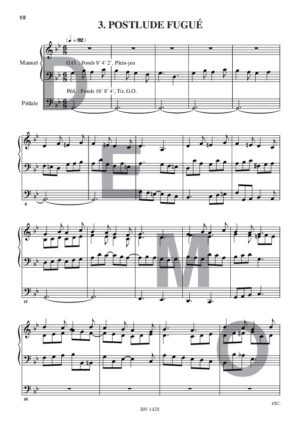 Triptyque breton - Compositeur GEOFFROY Olivier - Pour Orgue seul - Editions musicales Bayard-Nizet