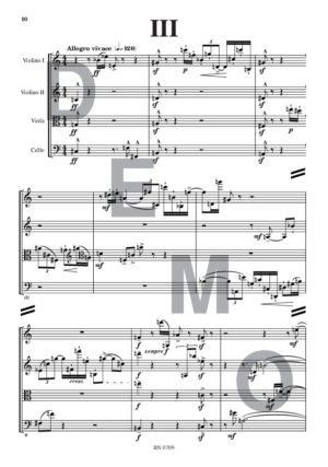 Quatuor (opus 5) - Compositeur SENNY Edouard - Pour Quatuor avec cordes - Editions musicales Bayard-Nizet