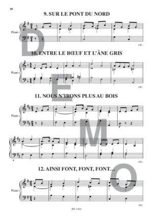 Chansons et Comptines enfantines - Compositeur GEOFFROY Olivier - Pour Piano seul - Editions musicales Bayard-Nizet