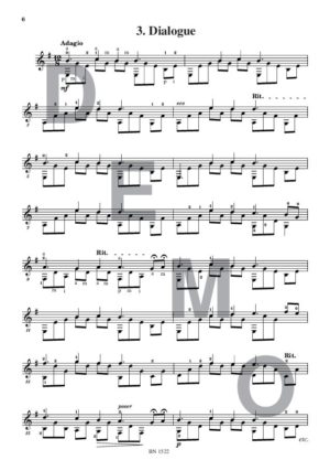 Quatre pièces - Compositeur DETIFFE Paul - Pour Guitare seule - Editions musicales Bayard-Nizet