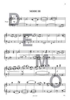 Sept contrastes - Compositeur POTRAT René - Pour Piano seul - Editions musicales Bayard-Nizet