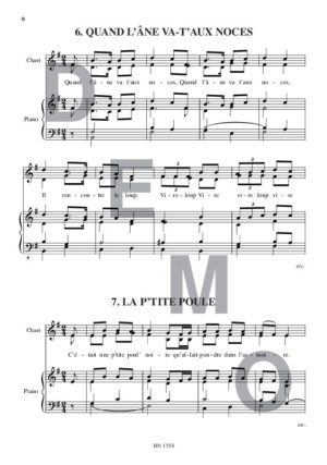 Musanimo et Musiflor - Compositeur GEOFFROY Olivier - Pour Chœur et Piano - Editions musicales Bayard-Nizet