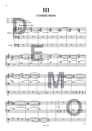 Quatre pièces en forme de messe - Compositeur GEOFFROY Olivier - Pour Orgue seul - Editions musicales Bayard-Nizet