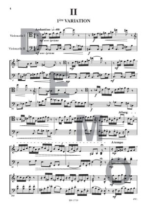 Thème et variations - Compositeur UGA Pierre - Pour Duo avec cordes - Editions musicales Bayard-Nizet