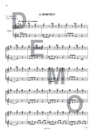 Huit Miniatures - Compositeur CHAPELIER Geneviève - Pour Orgue seul - Editions musicales Bayard-Nizet