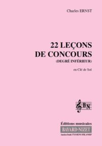 22 leçons de concours de première année (Accompagnement) - Compositeur ERNST Charles - Pour Formation musicale - Editions musicales Bayard-Nizet