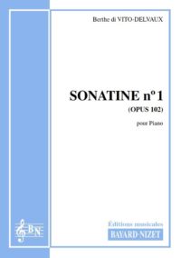 1ère Sonatine (opus 102) - Compositeur di VITO-DELVAUX Berthe - Pour Piano - Editions musicales Bayard-Nizet