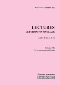 14 Leçons de formation musicale (Chant 2 clés) - Compositeur CHAPELIER Geneviève - Pour Formation musicale - Editions musicales Bayard-Nizet