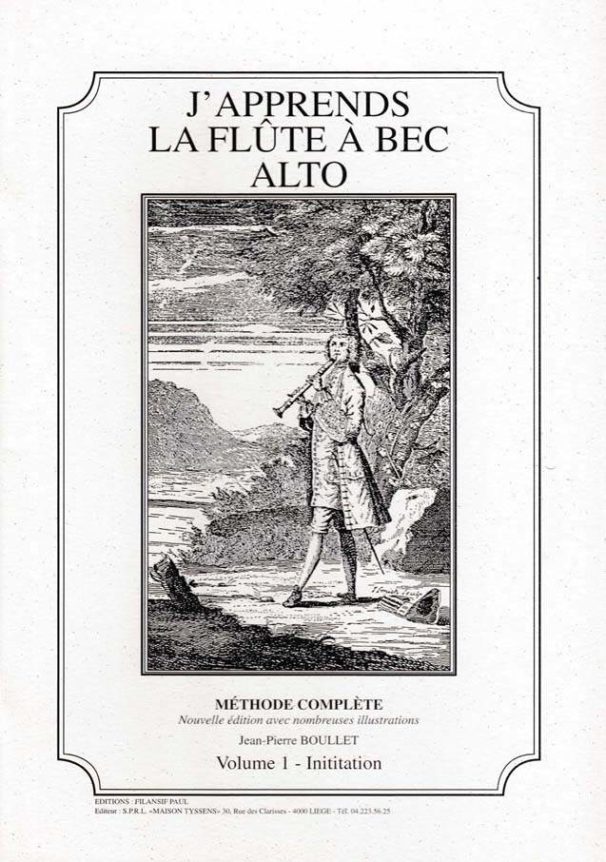 Méthode Flûte à bec alto (initiation) - Compositeur BOULLET Jean-Pierre - Pour Flûte à bec - Editions musicales Bayard-Nizet