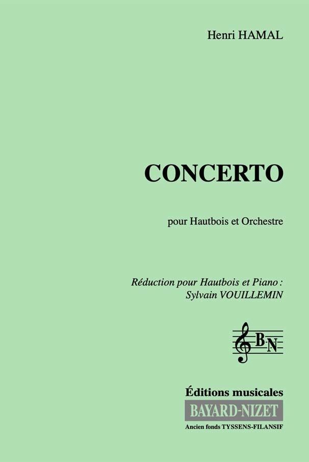 Concerto - Compositeur HAMAL Henri - Pour Hautbois et Piano - Editions musicales Bayard-Nizet