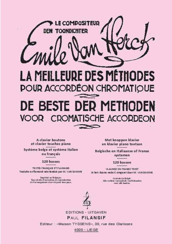 La meilleure des méthodes - Compositeur VANHERCK Emile - Pour Accordéon - Editions musicales Bayard-Nizet