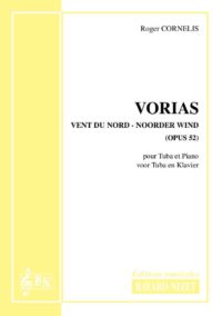 Vorias (opus 52) - Compositeur CORNELIS Roger - Pour Tuba et Piano - Editions musicales Bayard-Nizet