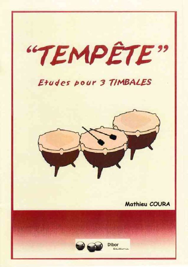 Tempête - Compositeur COURA Matthieu - Pour Timbales seules - Editions musicales Bayard-Nizet
