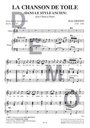 La chanson de toile (dans le style ancien) – Image 2