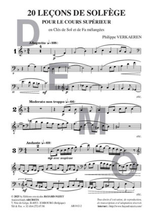 Vingt leçons de solfège – cours supérieur (chant 2 clés) – Image 2